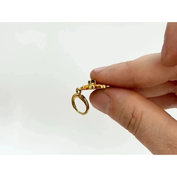 90's Gold Toned Palm Tree Vintage Californian Retro Pendant | Charm - Picture 7 of 8